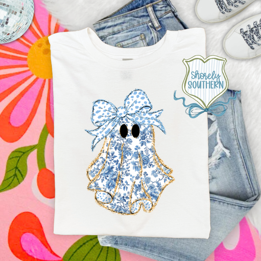 Blue Floral Ghost