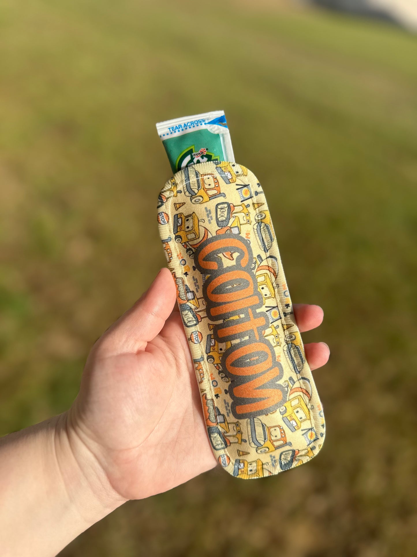 Construction Print Popsicle Holder