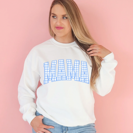 Blue Gingham Mama