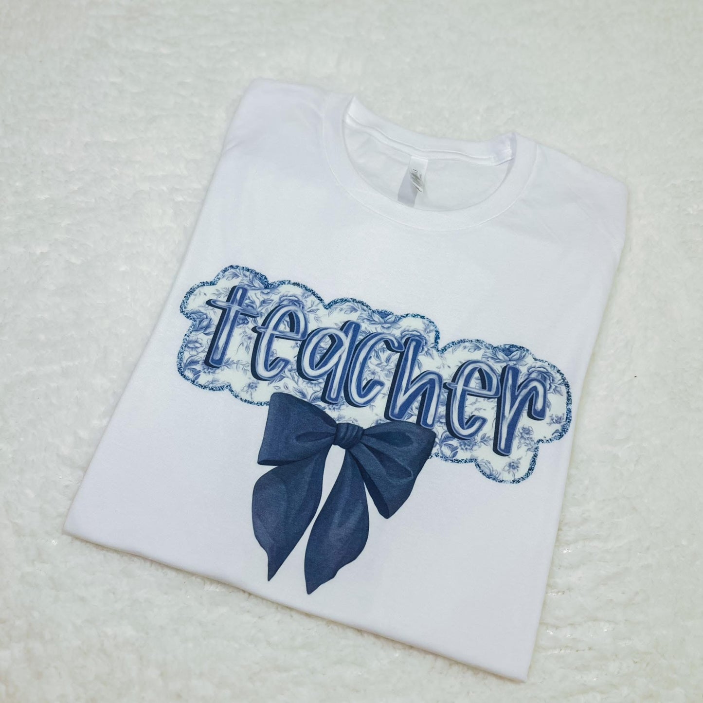 Blue Floral Teacher