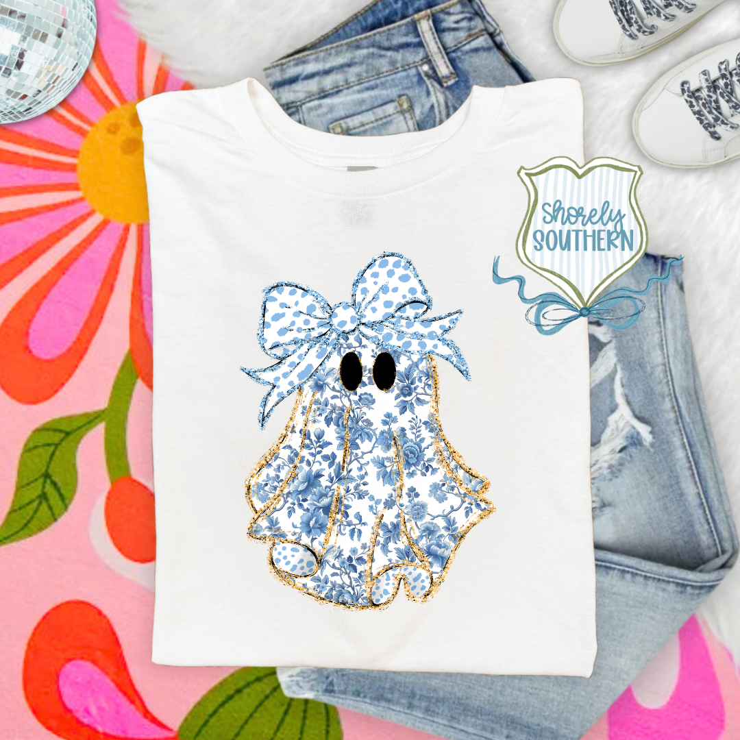 Blue Floral Ghost