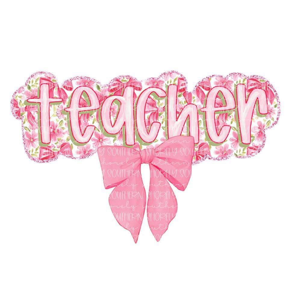 Pink Floral Teacher