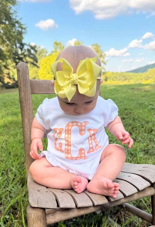 Orange Gingham Mono