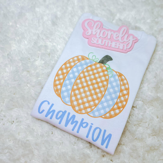 Gingham Pumpkin (Blue)